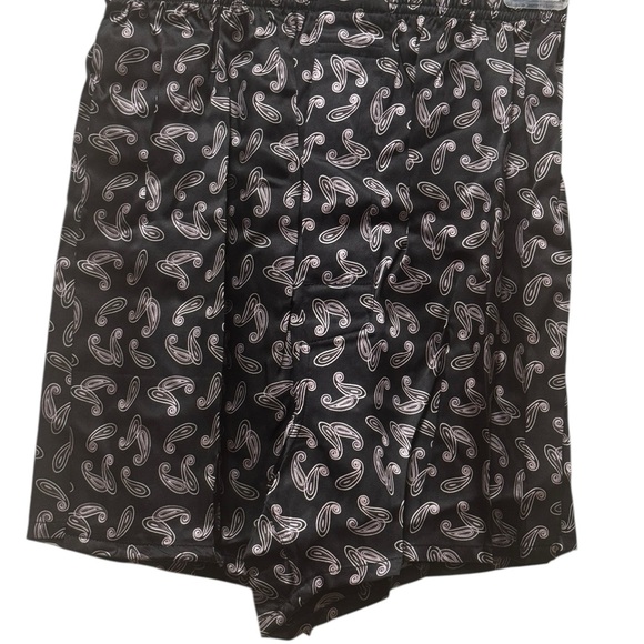 Intimo Black and White Silk Paisley Boxers - Picture 2 of 10